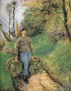 Camille Pissarro Mention hay farmer oil on canvas